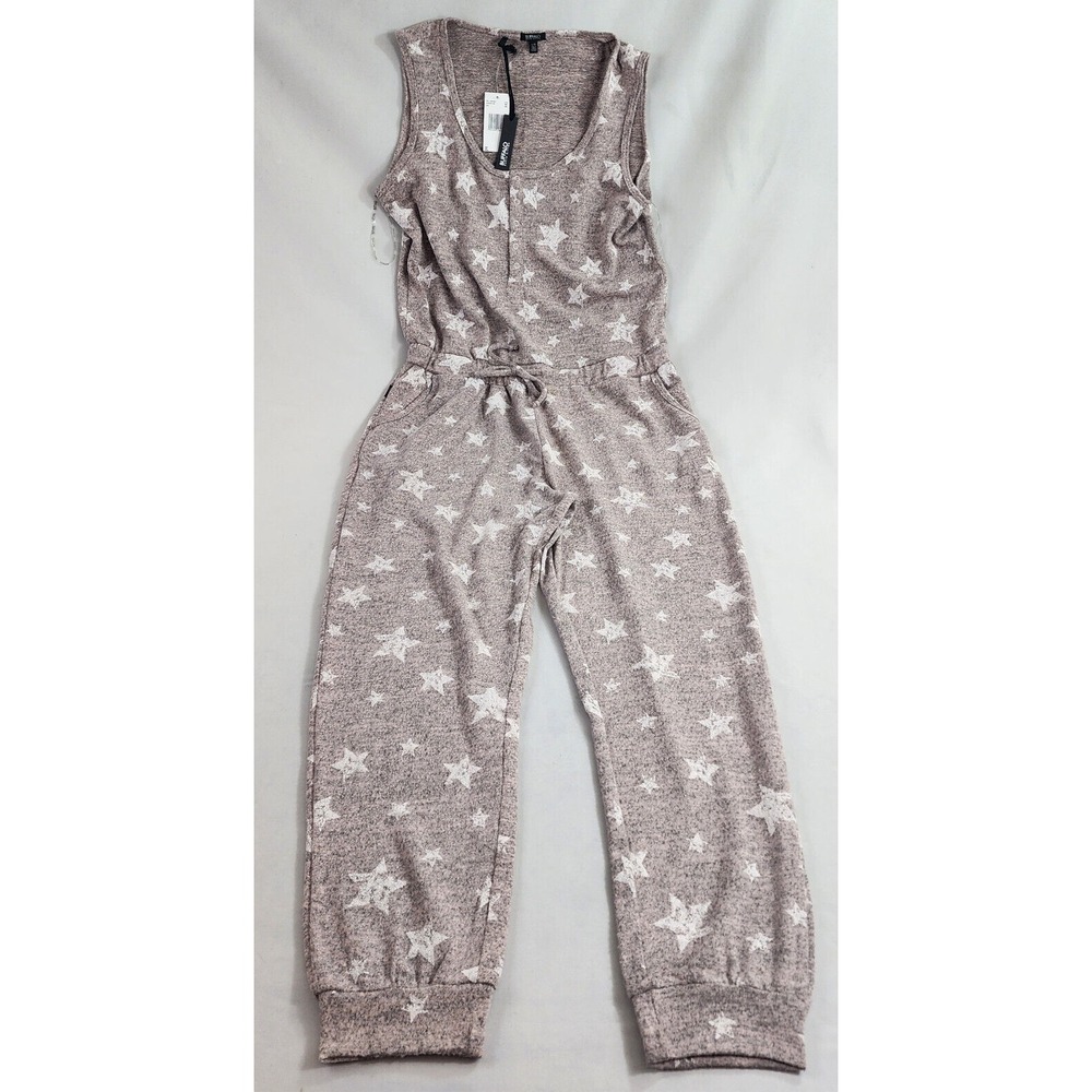 Buffalo David Bitton Kelly jumpsuit romper womens L Large stars blush rose $79